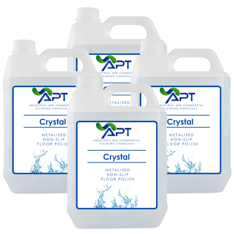 Metalised Non-Slip Floor Polish - Crystal - 4 x 5 Litres