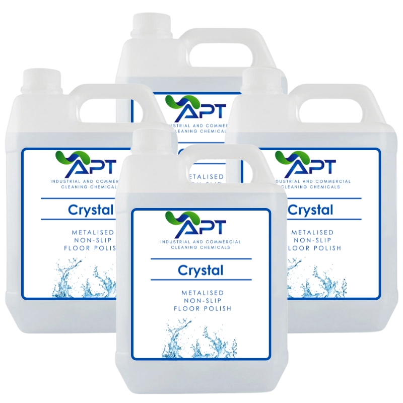 Metalised Non-Slip Floor Polish - Crystal - 4 x 5 Litres