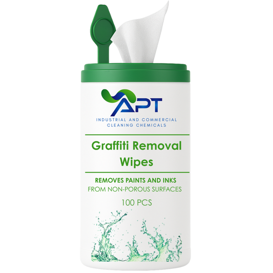 Removes Paints & Inks From Non-Porous Surfaces - Graffiti Removal Wipes - 6 tubs of 100 wipes