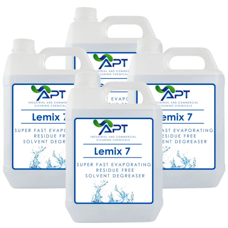 Super Fast Evaporating Residue Free Solvent Degreaser - Lemix 7 - 4 x 5 Litres