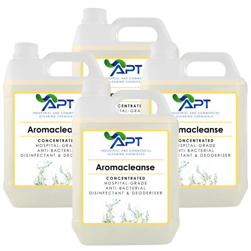 Concentrated Hospital-Grade Anti-Bacterial Disinfectant & Deodouriser - Aromacleanse - 4 x 5 Litres