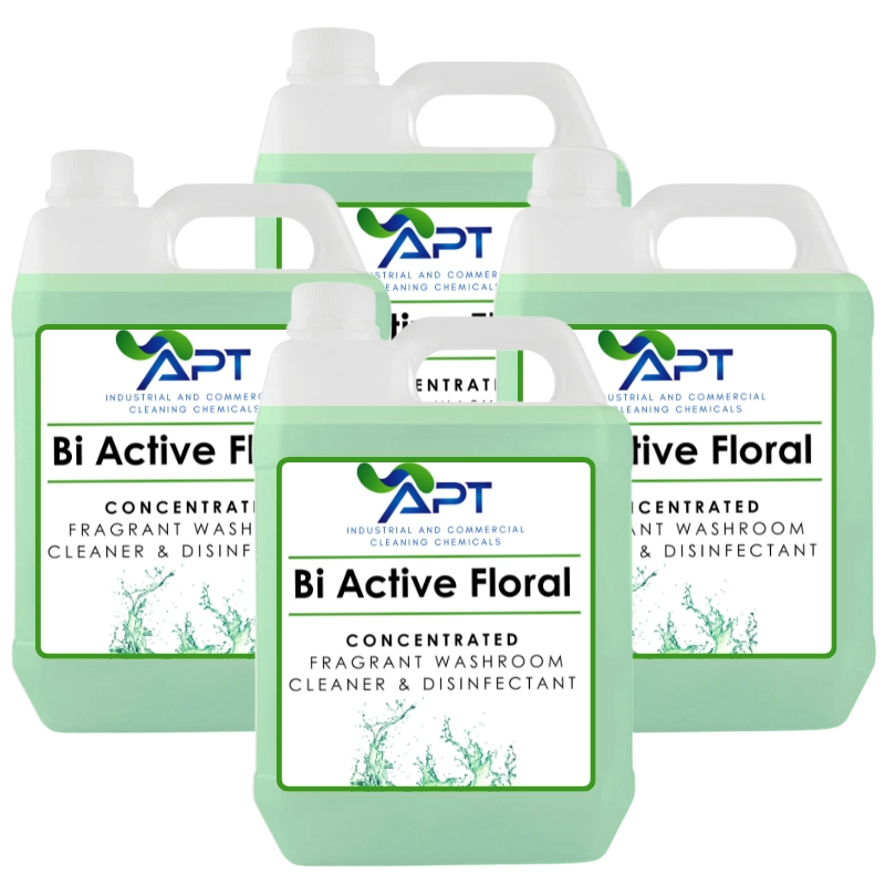 Concentrated Fragrant Washroom Cleaner & Disinfectant - Bi Active Floral - 4 x 5 Litres