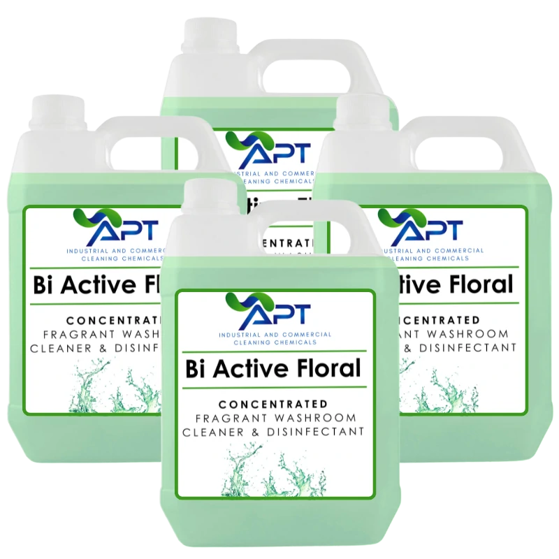 Concentrated Fragrant Washroom Cleaner & Disinfectant - Bi Active Floral - 4 x 5 Litres