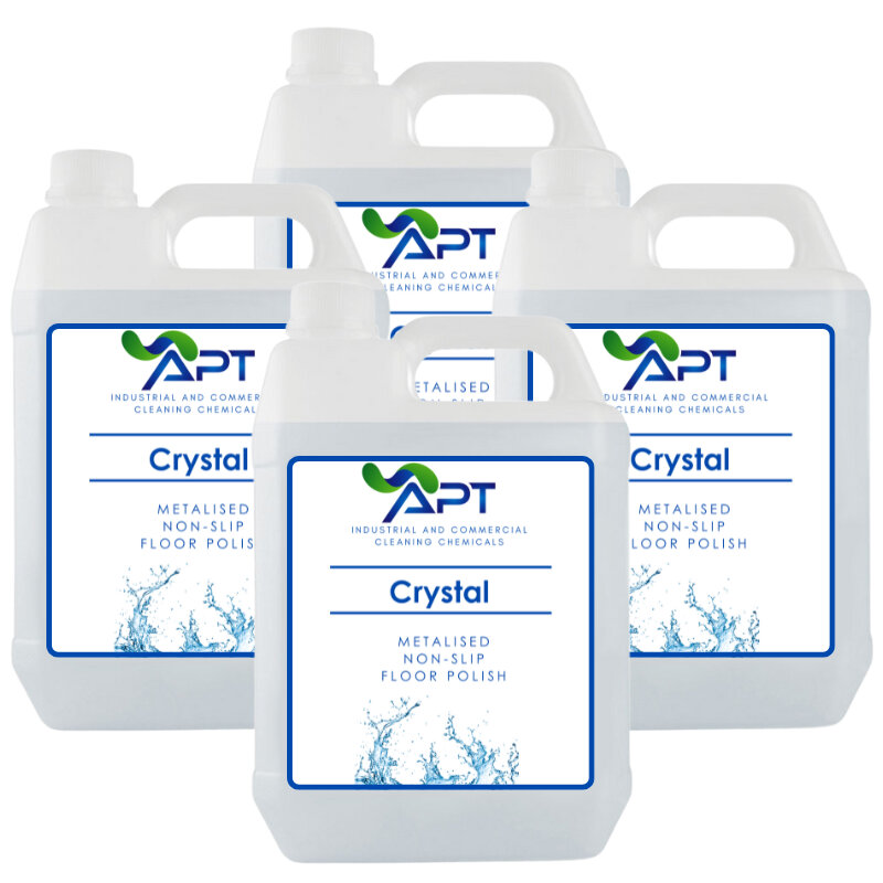 Metalised Non-Slip Floor Polish - Crystal - 4 x 5 Litres