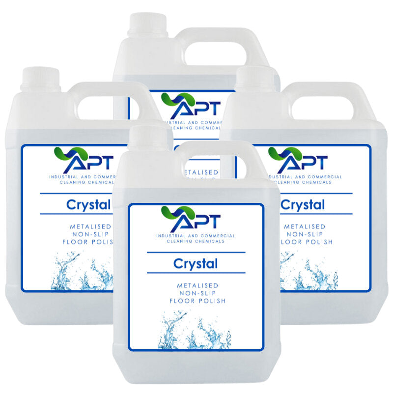 Metalised Non-Slip Floor Polish - Crystal - 4 x 5 Litres
