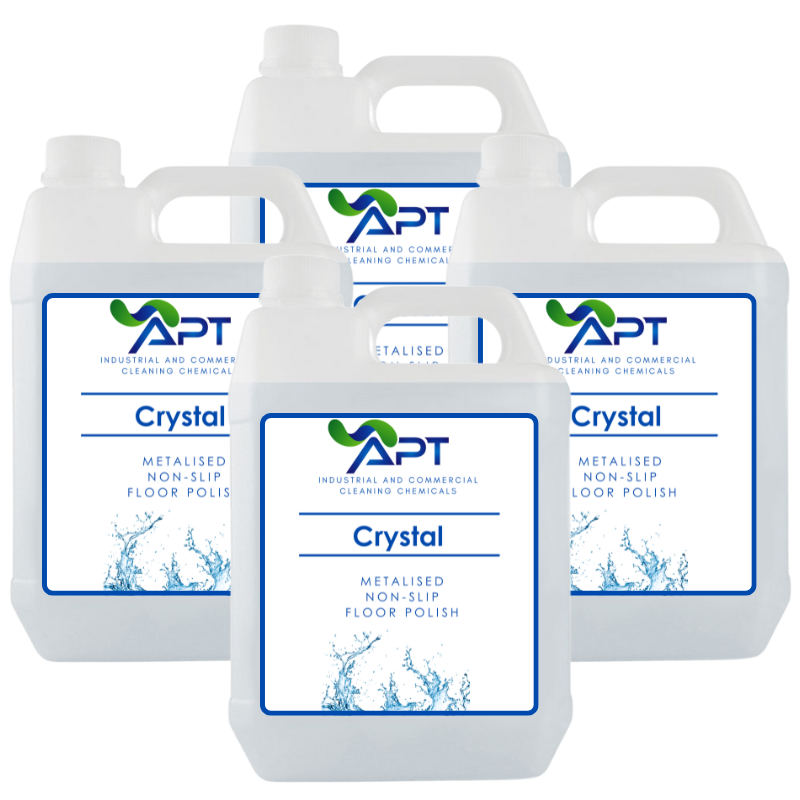 Metalised Non-Slip Floor Polish - Crystal - 4 x 5 Litres