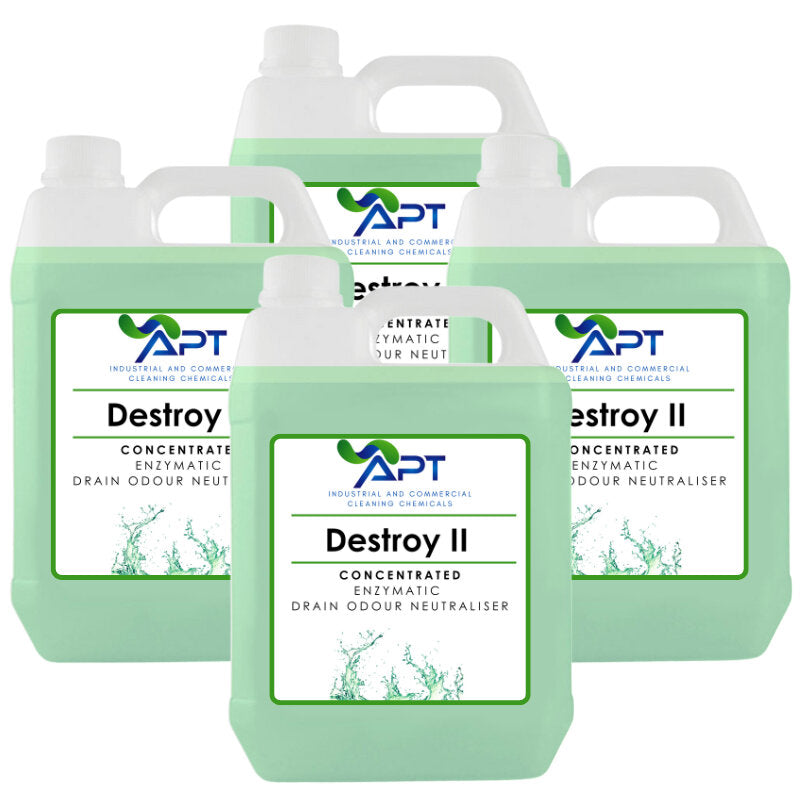 Enzymatic Drain Odour Neuraliser - Destroy II - 4 x 5 Litres