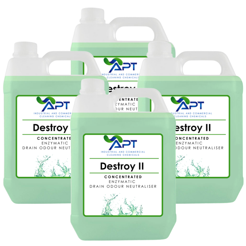 Enzymatic Drain Odour Neuraliser - Destroy II - 4 x 5 Litres