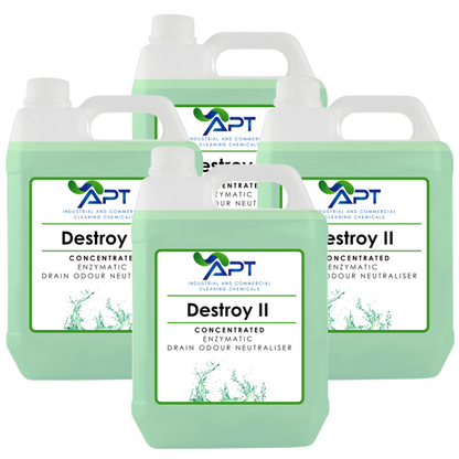 Enzymatic Drain Odour Neuraliser - Destroy II - 4 x 5 Litres