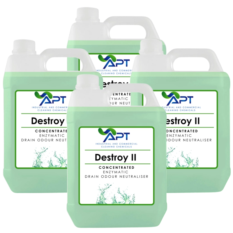 Enzymatic Drain Odour Neuraliser - Destroy II - 4 x 5 Litres