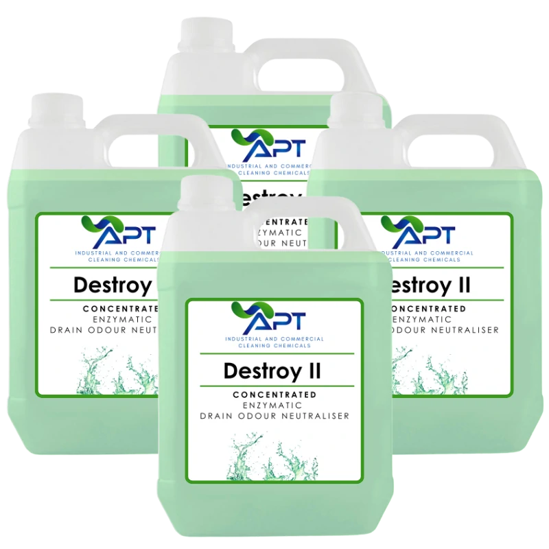 Enzymatic Drain Odour Neuraliser - Destroy II - 4 x 5 Litres
