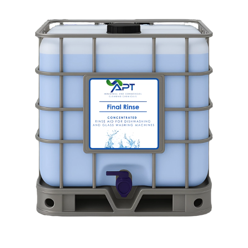 Concentrated Rinse Aid for Dishwashing & Glass Washing Machines - Final Rinse - 1000 Litres