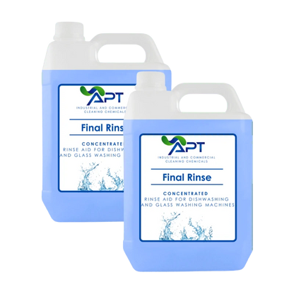 Concentrated Rinse Aid for Dishwashing & Glass Washing Machines - Final Rinse - 2 x 5 Litres