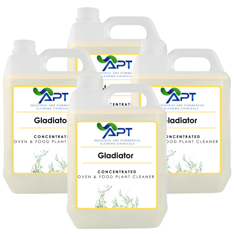 Concentrated Oven & Food Plant Cleaner - Gladiator - 4 x 5 Litres