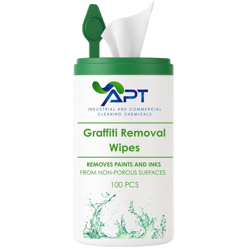 Removes Paints & Inks From Non-Porous Surfaces - Graffiti Removal Wipes - 6 tubs of 100 wipes