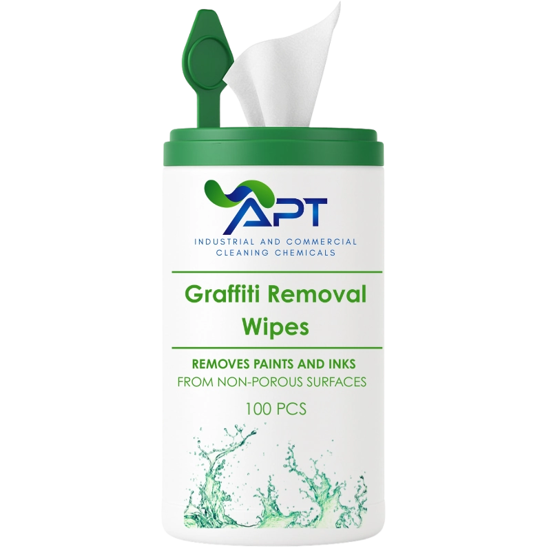 Removes Paints & Inks From Non-Porous Surfaces - Graffiti Removal Wipes - 6 tubs of 100 wipes