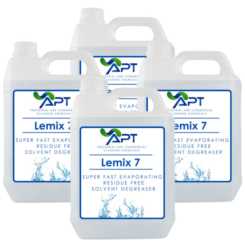 Super Fast Evaporating Residue Free Solvent Degreaser - Lemix 7 - 4 x 5 Litres