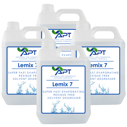 Super Fast Evaporating Residue Free Solvent Degreaser - Lemix 7 - 4 x 5 Litres