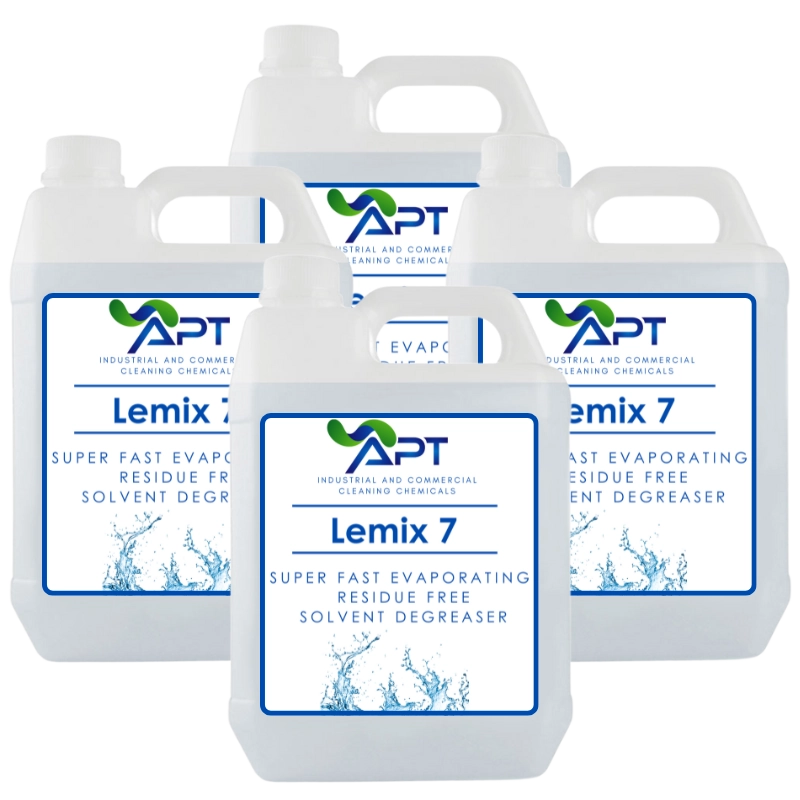 Super Fast Evaporating Residue Free Solvent Degreaser - Lemix 7 - 4 x 5 Litres