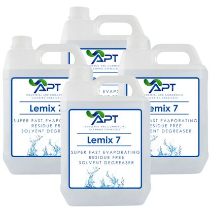 Super Fast Evaporating Residue Free Solvent Degreaser - Lemix 7 - 4 x 5 Litres
