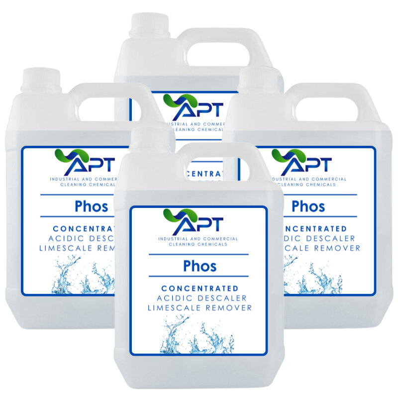 Concentrated Acidic Descaler and Limescale Remover - Phos - 4 x 5 Litres