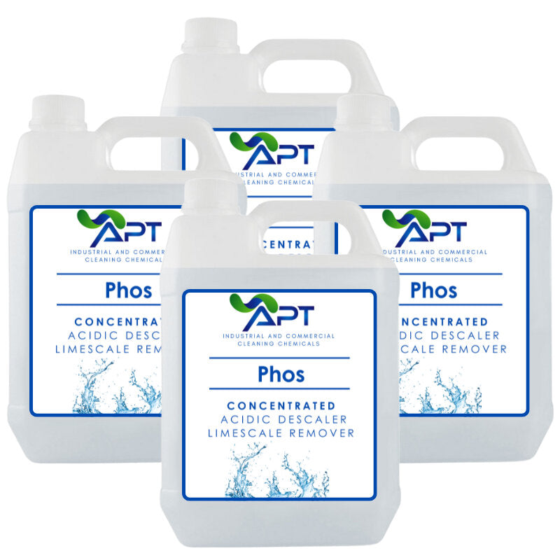 Concentrated Acidic Descaler and Limescale Remover - Phos - 4 x 5 Litres