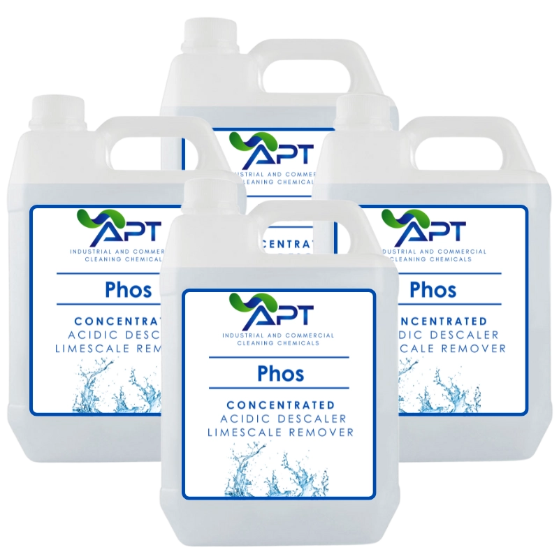 Concentrated Acidic Descaler and Limescale Remover - Phos - 4 x 5 Litres