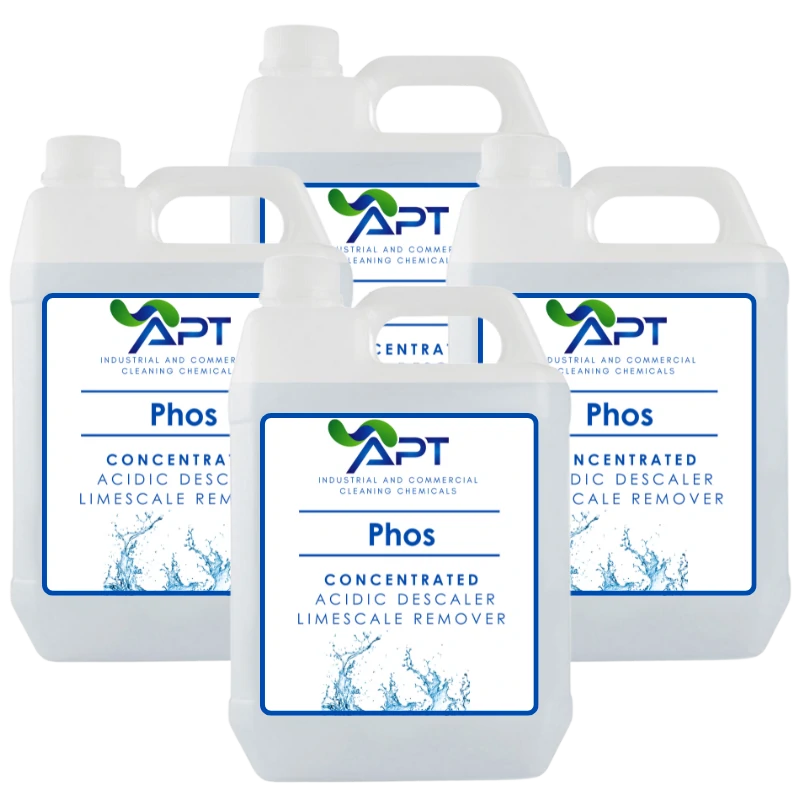 Concentrated Acidic Descaler and Limescale Remover - Phos - 4 x 5 Litres