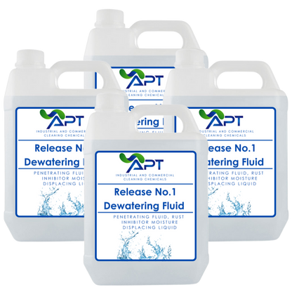 Penetrating Fluid, Rust Inhibitor Moisture Displacing Liquid - Release No.1 Dewatering Fluid - 4 x 5 Litres