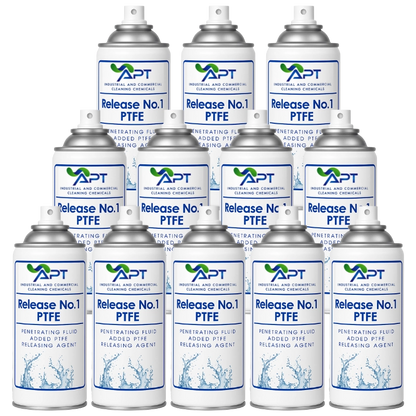 Penetrating Fluid Added PTFE Releasing Agent - Release No.1 PTFE Lubricant Spray - 12 x 400ml