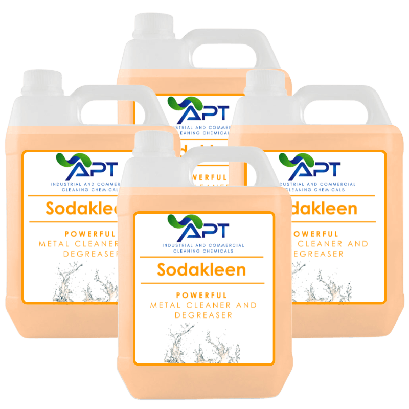 Heavy Duty Degreaser & Alkaline Metal Cleaner - Sodakleen - 4 x 5 Litres