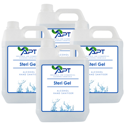70% Alcohol Hand Sanitiser - Steri Gel - 4 x 5 Litres