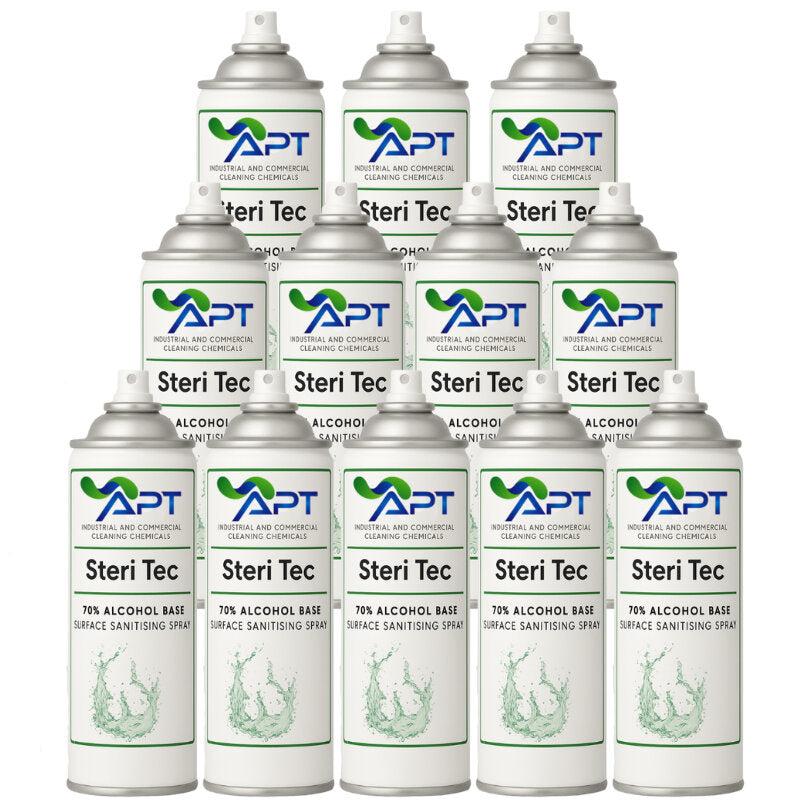 70% Alcohol Base Surface Sanitising Spray - Steri Tec - 12 x 400ml