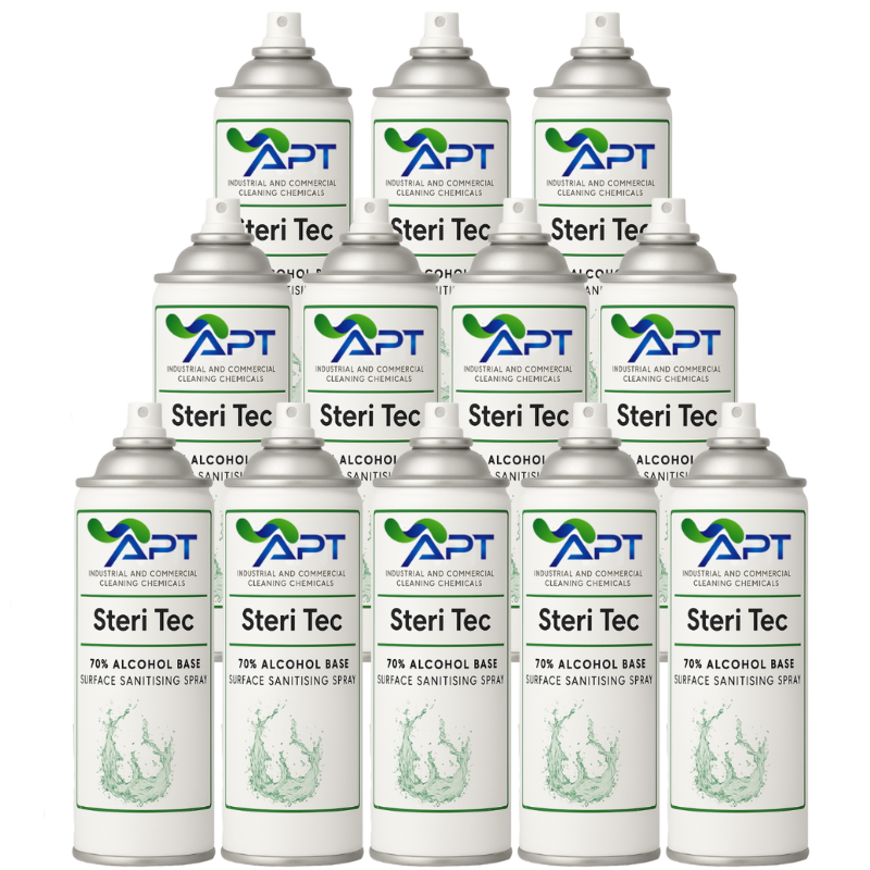 70% Alcohol Base Surface Sanitising Spray - Steri Tec - 12 x 400ml