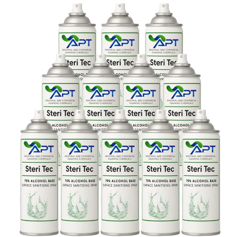 70% Alcohol Base Surface Sanitising Spray - Steri Tec - 12 x 400ml