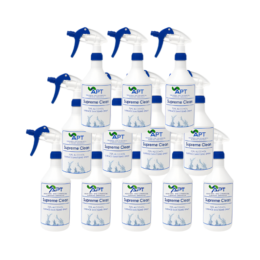 70% Alcohol Surface Sanitising Spray - Supreme Clean - 12 x 1 Litre