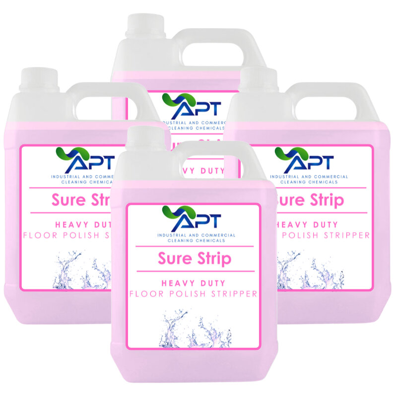 Heavy Duty Floor Polish Stripper - Sure Strip - 4 x 5 Litres