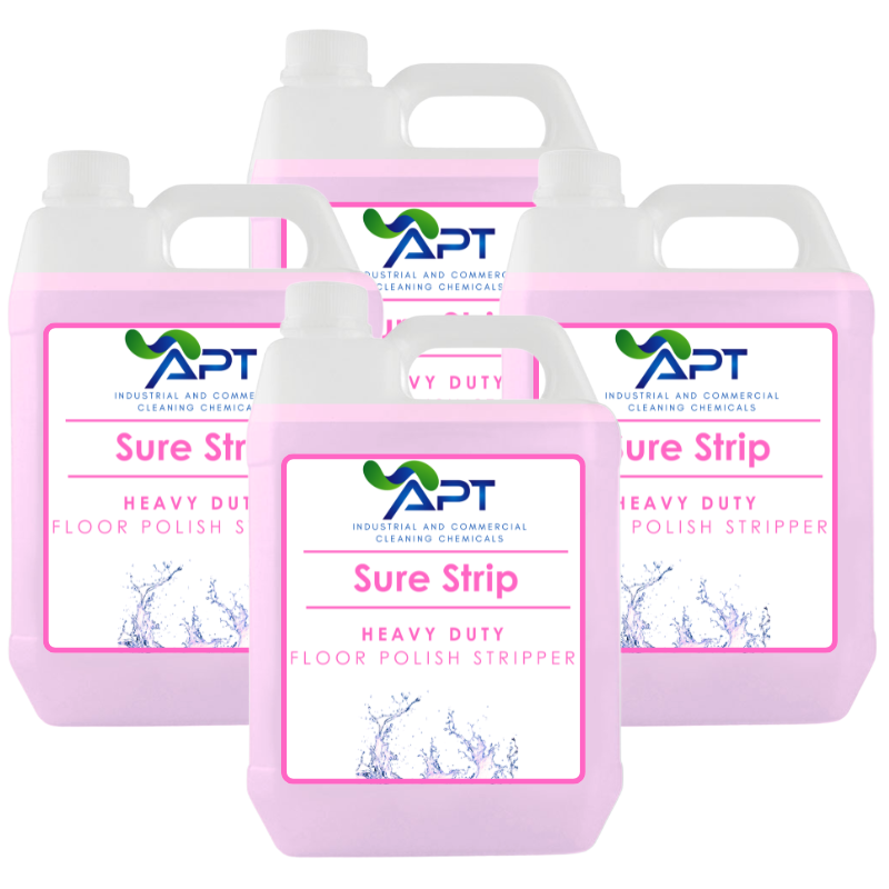 Heavy Duty Floor Polish Stripper - Sure Strip - 4 x 5 Litres