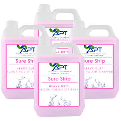Heavy Duty Floor Polish Stripper - Sure Strip - 4 x 5 Litres