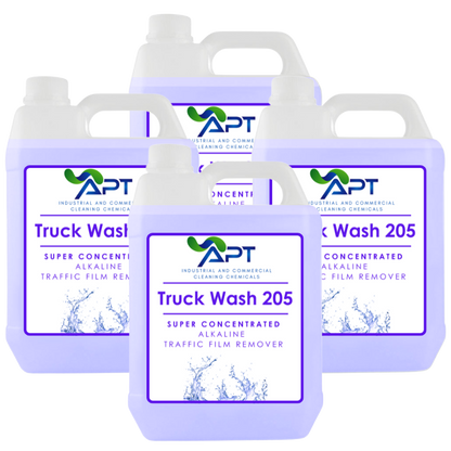 Super Concentrated Alkaline Traffic Film Remover - Truck Wash 205 - 4 x 5 Litres
