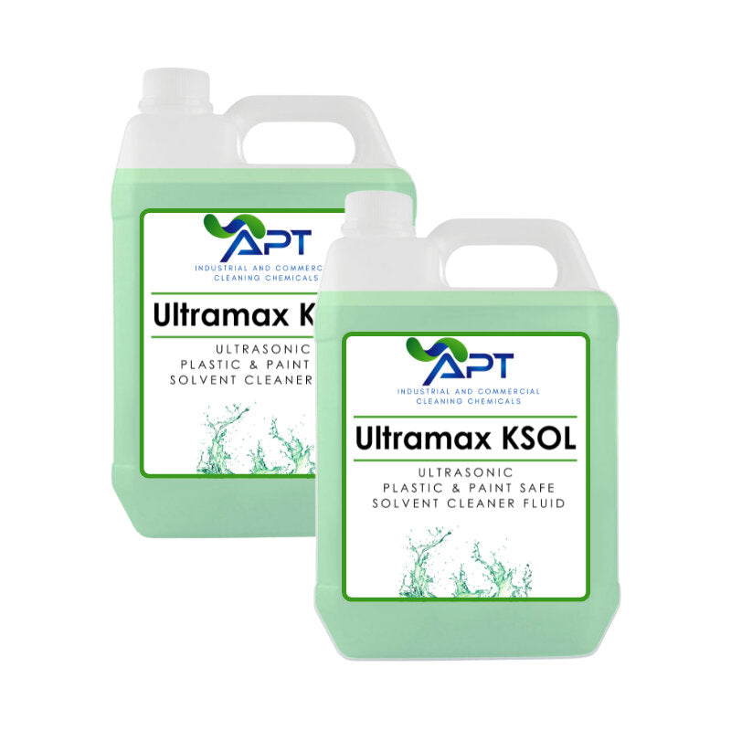 Ultrasonic Plastic & Paint Safe Solvent Cleaner Fluid - UltraMax KSOL - 2 x 5 Litres