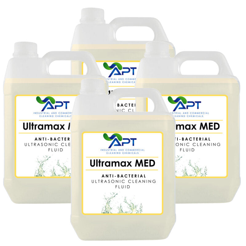 Anti-Bacterial Ultrasonic Cleaning Fluid - Ultramax MED - 4 x 5 Litres