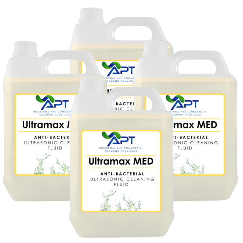 Anti-Bacterial Ultrasonic Cleaning Fluid - Ultramax MED - 4 x 5 Litres