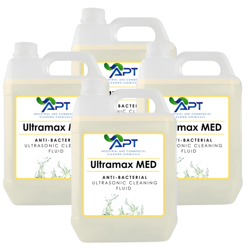 Anti-Bacterial Ultrasonic Cleaning Fluid - Ultramax MED - 4 x 5 Litres