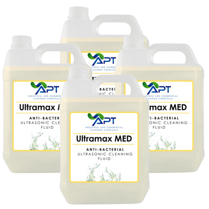 Anti-Bacterial Ultrasonic Cleaning Fluid - Ultramax MED - 4 x 5 Litres