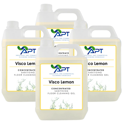 Sanitising Floor Cleaning Gel - Visco Lemon - 4 x 5 Litres
