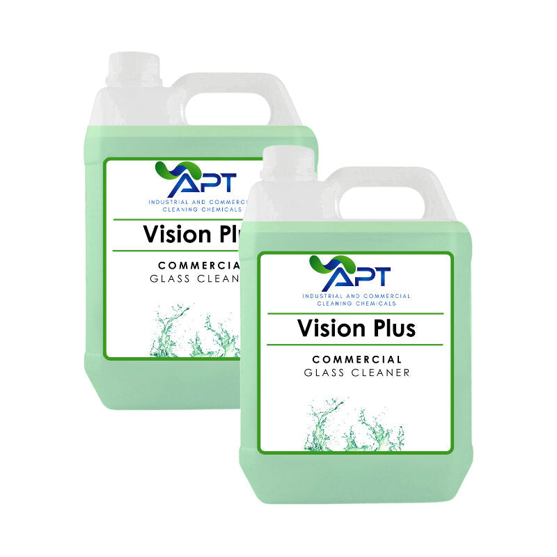 Glass Cleaner, Plastic Cleaner & Polished Metals Cleaner - Vision Plus - 2 x 5 Litres