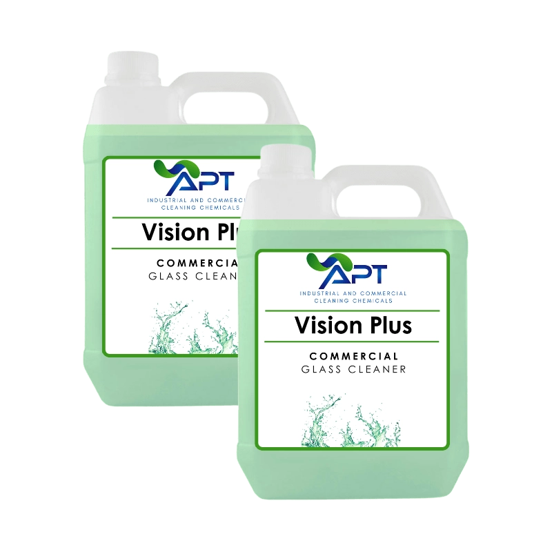 Glass Cleaner, Plastic Cleaner & Polished Metals Cleaner - Vision Plus - 2 x 5 Litres