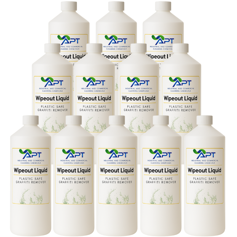 Plastic Safe Graffiti Remover - Wipeout Liquid - 12 x 1 Litre