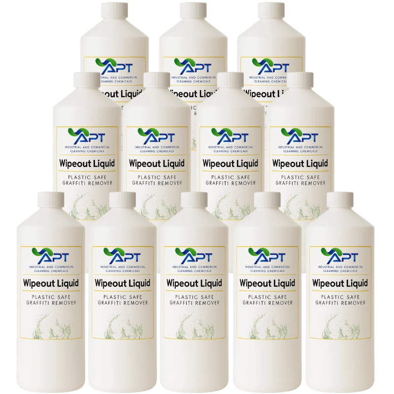 Plastic Safe Graffiti Remover - Wipeout Liquid - 12 x 1 Litre